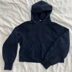 Lululemon navy cropped scuba hoodie